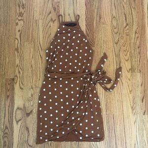 House of Harlow x Revolve Brown and White Dress